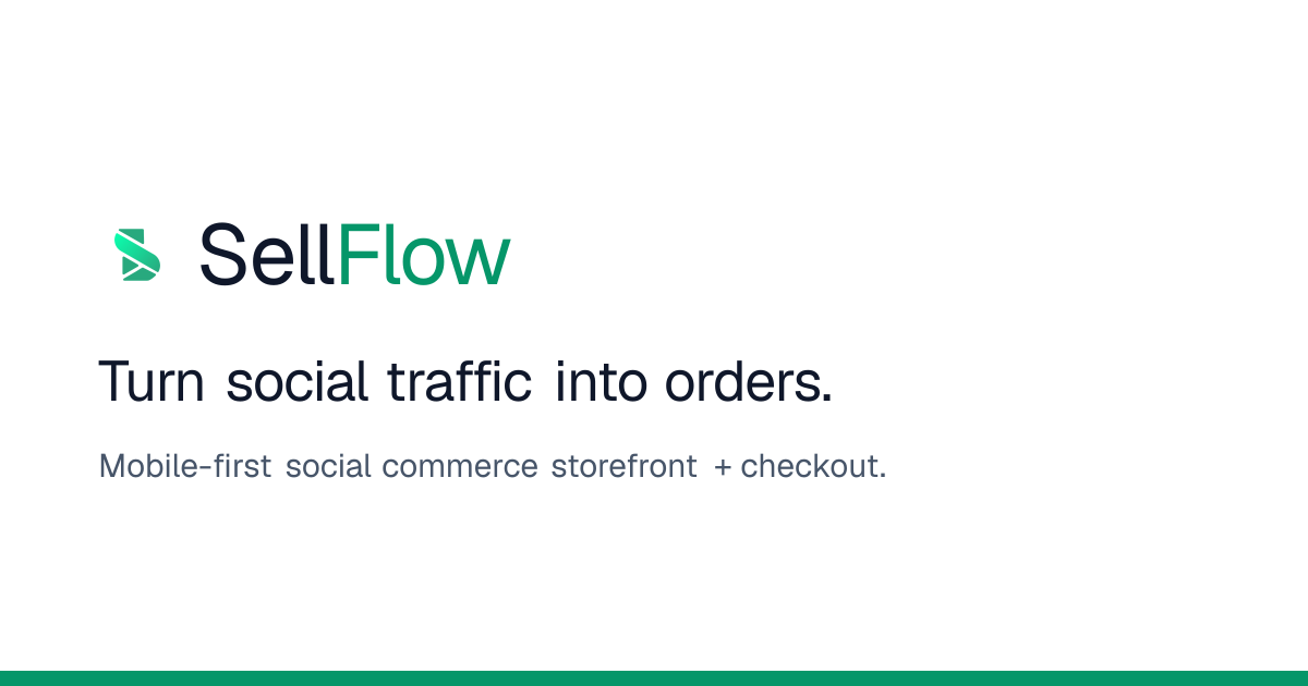 SellFlow — 官网预览图